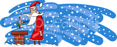 Bad Santa Claus cartoon card