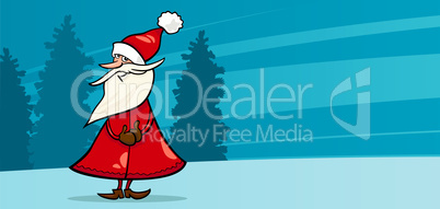 funny Santa Claus cartoon card