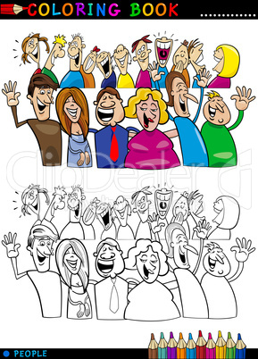 Happy People group for coloring