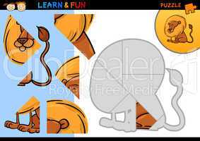 Cartoon lion puzzle game