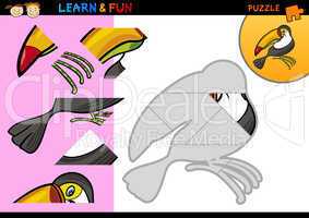 Cartoon toucan puzzle game