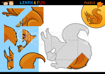 Cartoon squirrel puzzle game