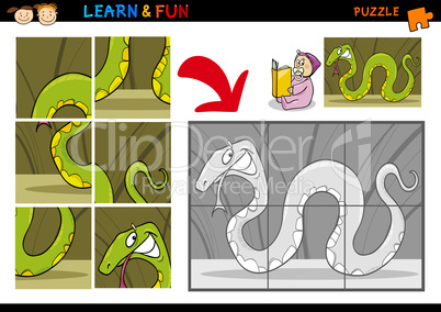 Cartoon snake puzzle game