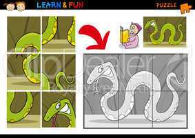 Cartoon snake puzzle game