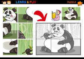 Cartoon panda bear puzzle game