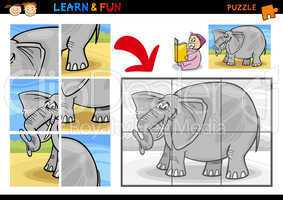 Cartoon elephant puzzle game