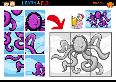 Cartoon octopus puzzle game