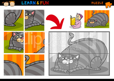 Cartoon cat puzzle game