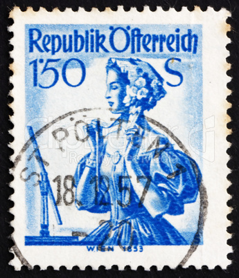 Postage stamp Austria 1951 Woman from Vienna, 1853