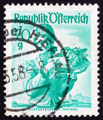 Postage stamp Austria 1949 Woman from Lower Austria, Wachau