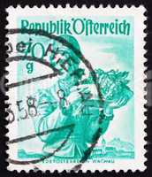 Postage stamp Austria 1949 Woman from Lower Austria, Wachau