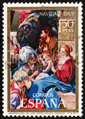 Postage stamp Spain 1969 Adoration of the Magi, Christmas