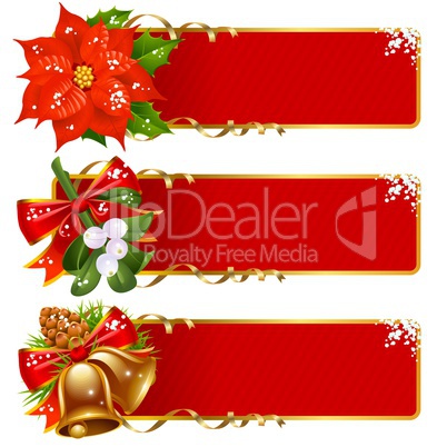 Christmas horizontal background set