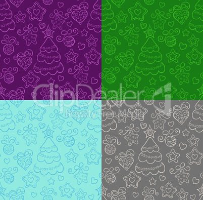 Funny seamless christmas background