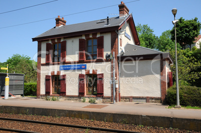 France, the station of Mareil sur Mauldre