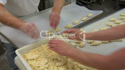 german bakery almond slices on marzipan roll bun 10775