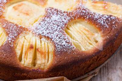 Closeup von einem Apfelkuchen