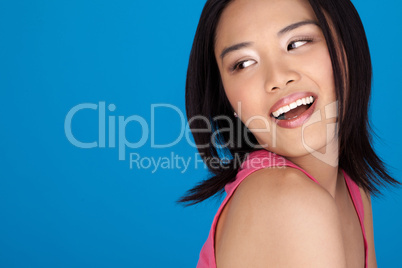Vivacious laughing Asian woman