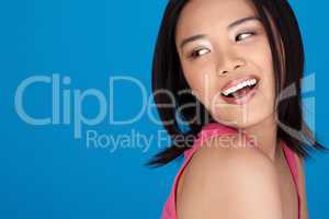 Vivacious laughing Asian woman