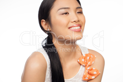 Happy young Asian woman