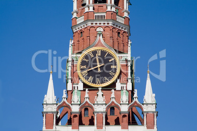 Clock on the Kremlin tower in Moscow