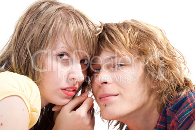 Portrait of smiling young beauty couple 5