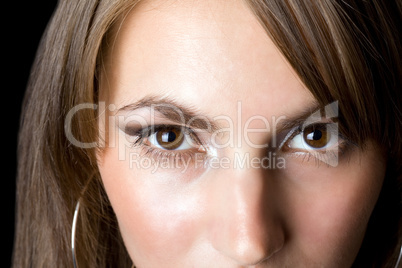 Eyes of the young beauty woman