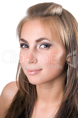 portrait of the young beauty woman. Isolated on white 7 portrait of the young beauty woman. Isolated on white 7
