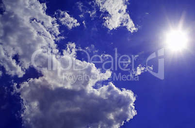 sky background. sun and clouds background 1