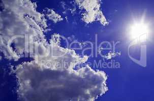 sky background. sun and clouds background 1