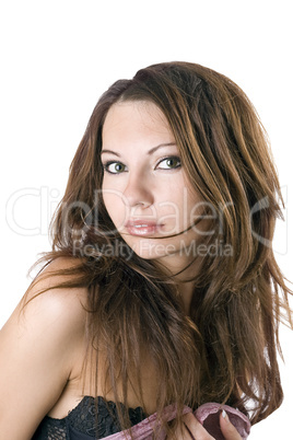 portrait of the young beauty woman. Isolated 4