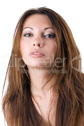 portrait of the young beauty woman. Isolated 3