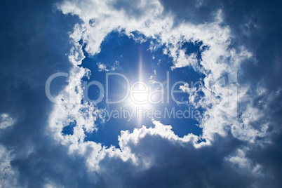 sky background. sun and clouds background