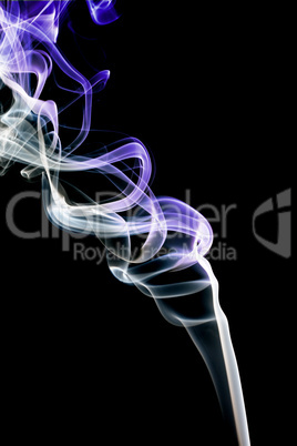 Abstract violet smoke. Isolated on a black background