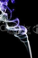 Abstract violet smoke. Isolated on a black background