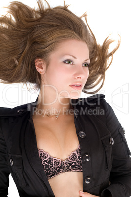 Portrait of the young beautiful woman. Isolated