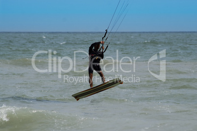 Kite surfer silhouette