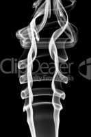 Abstract white smoke. Isolated on black background
