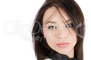 Portrait of the lovely young woman. Isolated