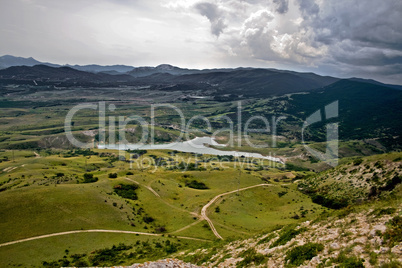 Landscape of a mountain valley in Crimea, Ukraine