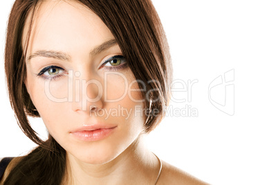 Closeup portrait of a beautiful young woman