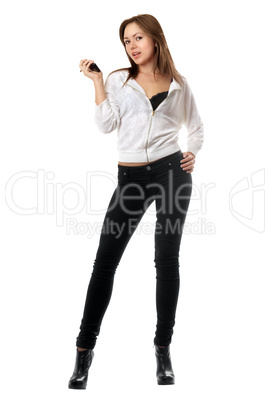 Girl with a mobile phone