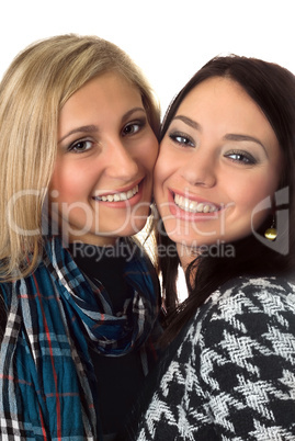 Closeup portrait of beautiful women