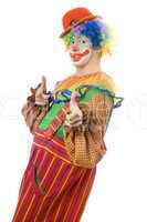 Portrait of a cheerful clown