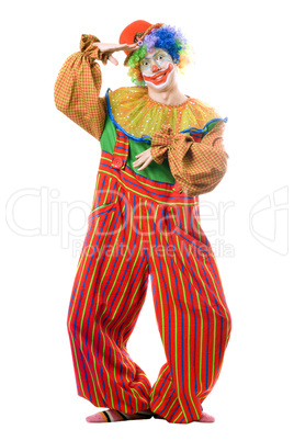 Funny playful clown