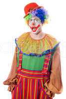Portrait of a surprised clown