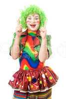 Portrait of female clown