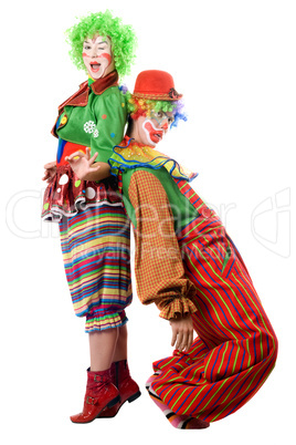 Two funny clowns