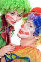Portrait of a couple of clowns