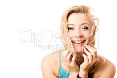 Portrait of a joyful attractive blonde Portrait of a joyful attractive blonde